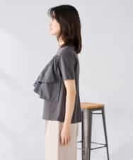 K2KGD36044 a.v.v(アー・ヴェ・ヴェ) フリルドッキングTシャツ ホワイト