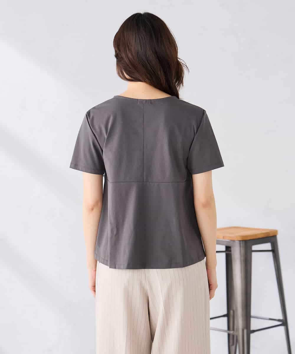 K2KGD36044 a.v.v(アー・ヴェ・ヴェ) フリルドッキングTシャツ ホワイト