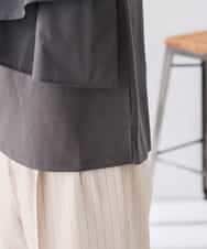 K2KGD36044 a.v.v(アー・ヴェ・ヴェ) フリルドッキングTシャツ ホワイト