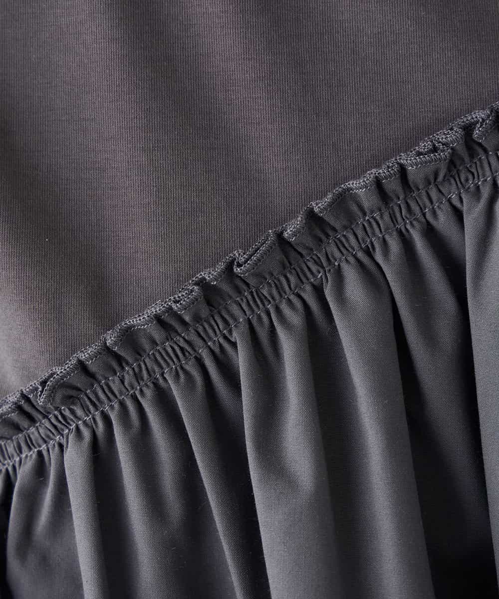 K2KGD36044 a.v.v(アー・ヴェ・ヴェ) フリルドッキングTシャツ ホワイト