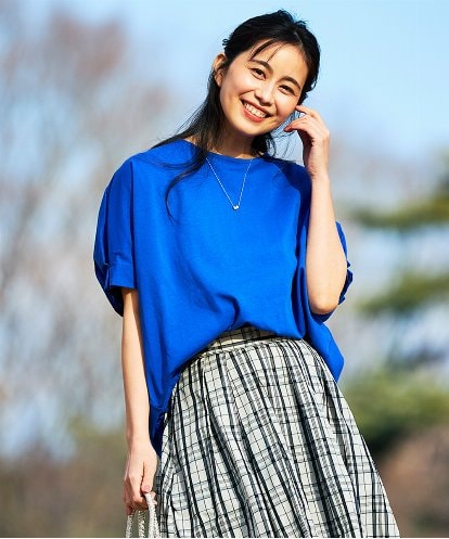 K2KGD37035 a.v.v 【接触冷感/UVカット/コットン 100%】タックドルマンスリーブカットソー