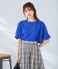 K2KGD37035 a.v.v(アー・ヴェ・ヴェ) 【接触冷感/UVカット/コットン 100%】タックドルマンスリーブカットソー オレンジ