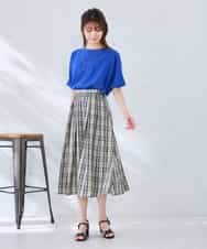 K2KGD37035 a.v.v(アー・ヴェ・ヴェ) 【接触冷感/UVカット/コットン 100%】タックドルマンスリーブカットソー オレンジ