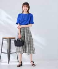 K2KGD37035 a.v.v(アー・ヴェ・ヴェ) 【接触冷感/UVカット/コットン 100%】タックドルマンスリーブカットソー オレンジ