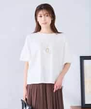 K2KGD37035 a.v.v(アー・ヴェ・ヴェ) 【接触冷感/UVカット/コットン 100%】タックドルマンスリーブカットソー オレンジ