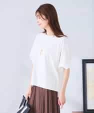 K2KGD37035 a.v.v(アー・ヴェ・ヴェ) 【接触冷感/UVカット/コットン 100%】タックドルマンスリーブカットソー オレンジ