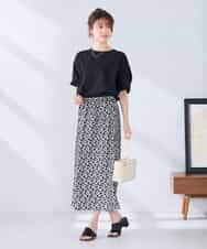 K2KGD37035 a.v.v(アー・ヴェ・ヴェ) 【接触冷感/UVカット/コットン 100%】タックドルマンスリーブカットソー オレンジ