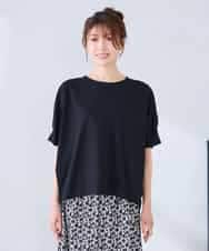 K2KGD37035 a.v.v(アー・ヴェ・ヴェ) 【接触冷感/UVカット/コットン 100%】タックドルマンスリーブカットソー オレンジ