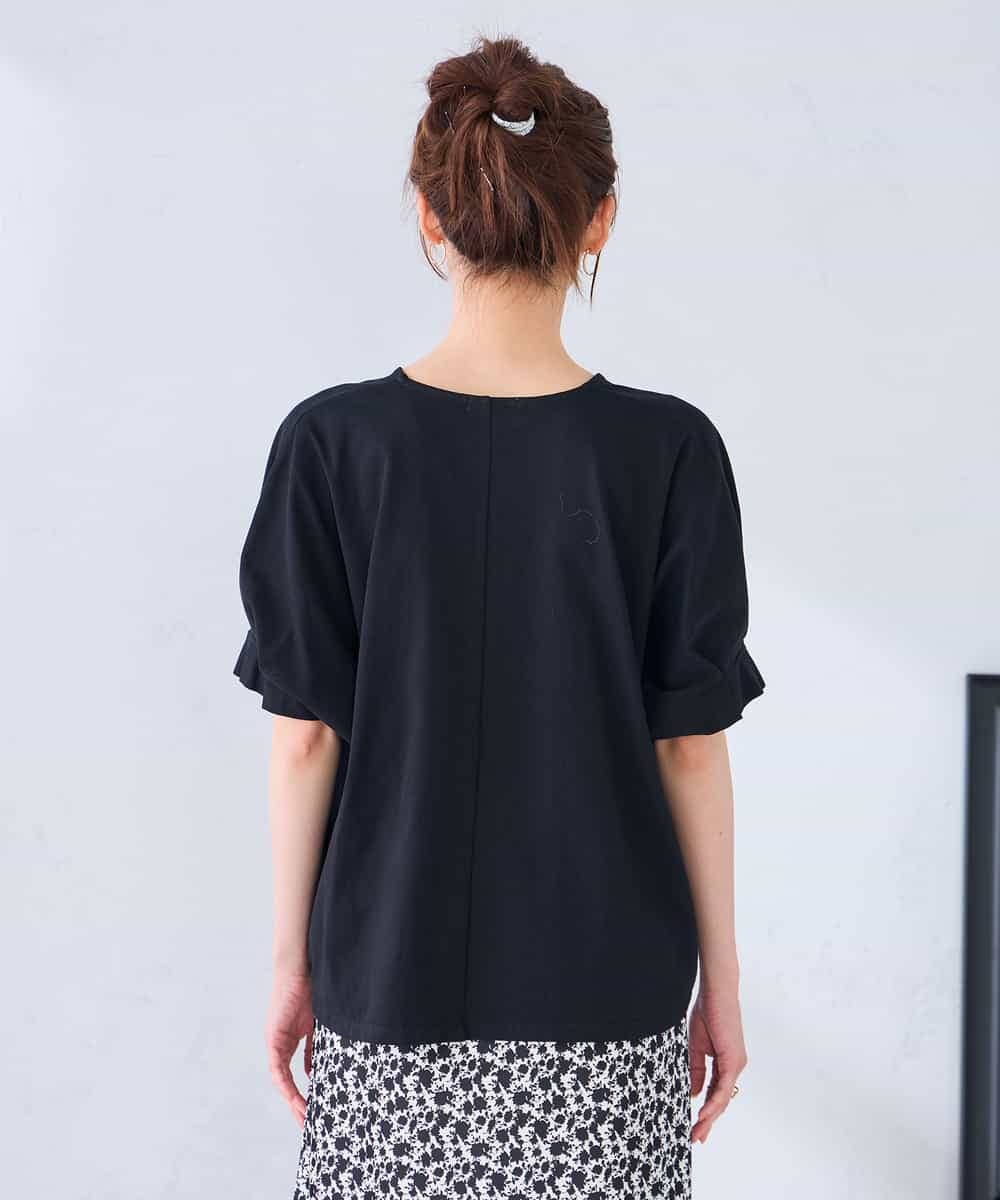 K2KGD37035 a.v.v(アー・ヴェ・ヴェ) 【接触冷感/UVカット/コットン 100%】タックドルマンスリーブカットソー オレンジ