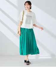 K2KGD38035 a.v.v(アー・ヴェ・ヴェ) 裾ドロストロゴTシャツ ホワイト