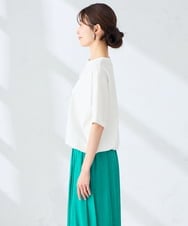 K2KGD38035 a.v.v(アー・ヴェ・ヴェ) 裾ドロストロゴTシャツ ホワイト