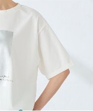 K2KGD38035 a.v.v(アー・ヴェ・ヴェ) 裾ドロストロゴTシャツ ホワイト