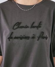 K2KGD38035 a.v.v(アー・ヴェ・ヴェ) 【新色追加】裾ドロストロゴTシャツ ホワイト