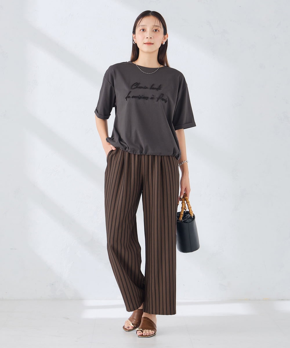 みずき出品 新色追加】裾ドロストロゴTシャツ(カットソー・Tシャツ) | a.v.v(アー