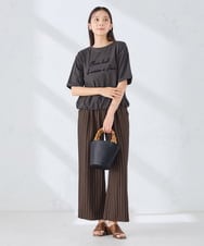 K2KGD38035 a.v.v(アー・ヴェ・ヴェ) 【新色追加】裾ドロストロゴTシャツ ホワイト