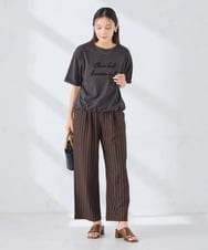 K2KGD38035 a.v.v(アー・ヴェ・ヴェ) 【新色追加】裾ドロストロゴTシャツ ホワイト