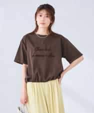 K2KGD38035 a.v.v(アー・ヴェ・ヴェ) 裾ドロストロゴTシャツ ホワイト