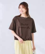 K2KGD38035 a.v.v(アー・ヴェ・ヴェ) 裾ドロストロゴTシャツ ホワイト
