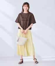 K2KGD38035 a.v.v(アー・ヴェ・ヴェ) 裾ドロストロゴTシャツ ホワイト