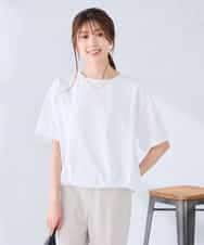 K2KGD38035 a.v.v(アー・ヴェ・ヴェ) 裾ドロストロゴTシャツ ホワイト