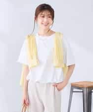 K2KGD38035 a.v.v(アー・ヴェ・ヴェ) 裾ドロストロゴTシャツ ホワイト