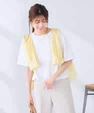 K2KGD38035 a.v.v(アー・ヴェ・ヴェ) 裾ドロストロゴTシャツ ホワイト