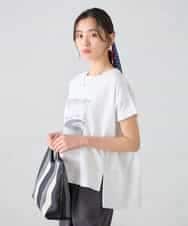 K2KGD39035 a.v.v(アー・ヴェ・ヴェ) ゆるプリントTシャツ アイボリー（フォト）