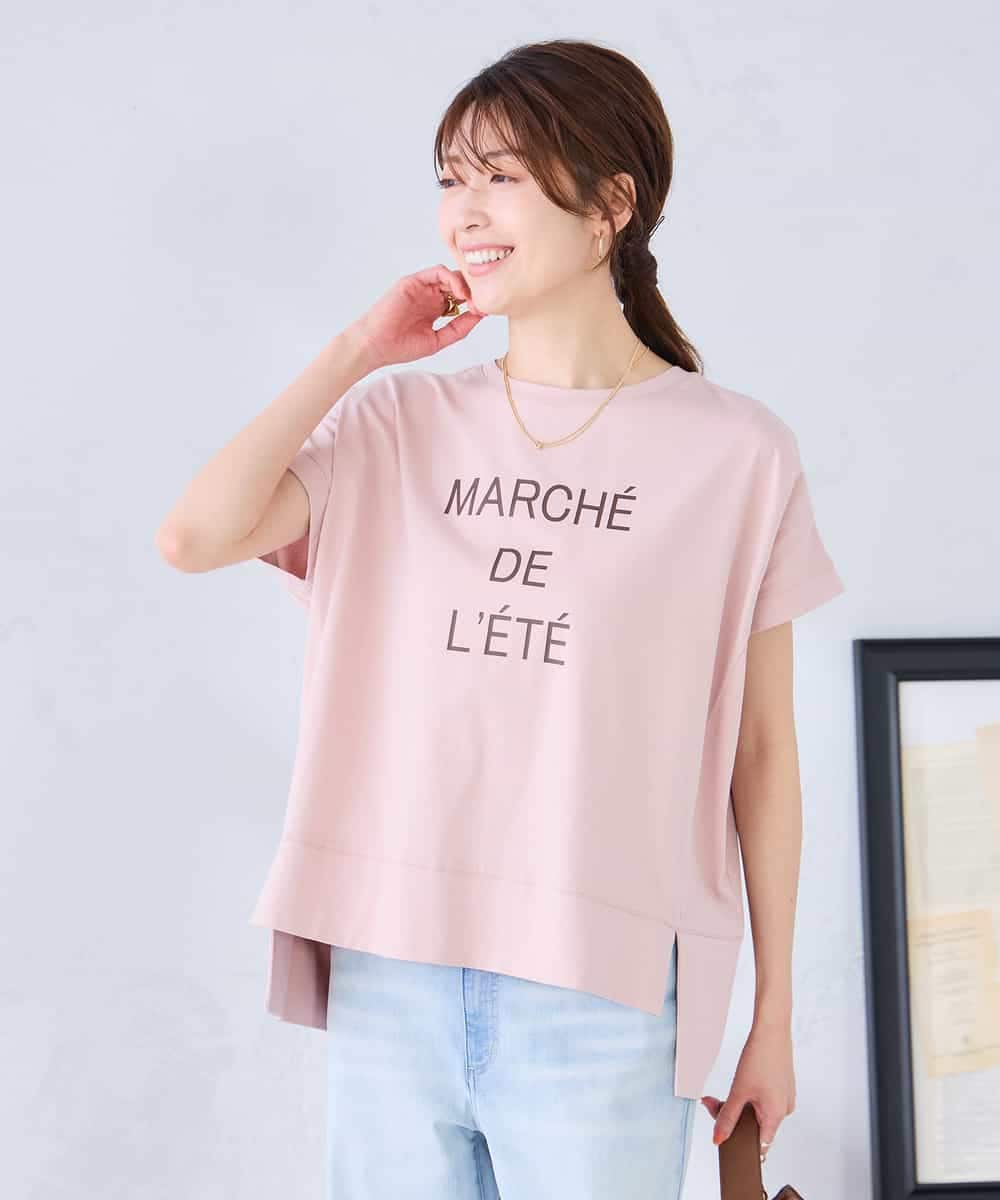 K2KGD39035 a.v.v(アー・ヴェ・ヴェ) ゆるプリントTシャツ ダークグレー（ロゴ）