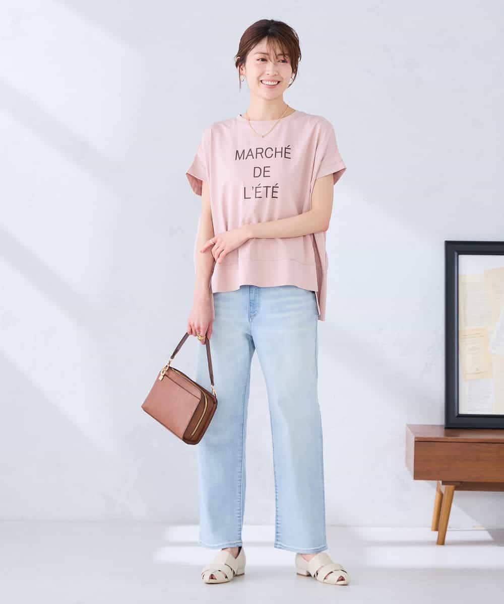 K2KGD39035 a.v.v(アー・ヴェ・ヴェ) ゆるプリントTシャツ ダークグレー（ロゴ）