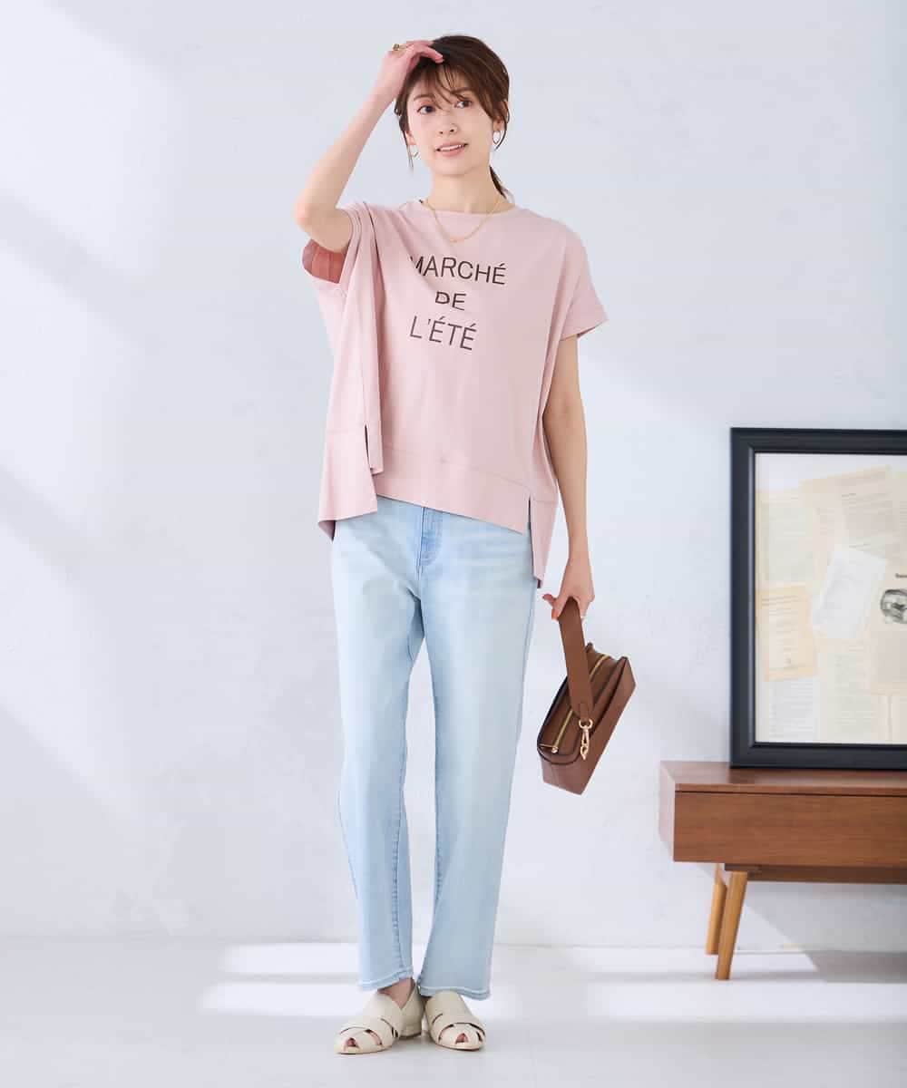 K2KGD39035 a.v.v(アー・ヴェ・ヴェ) ゆるプリントTシャツ ダークグレー（ロゴ）