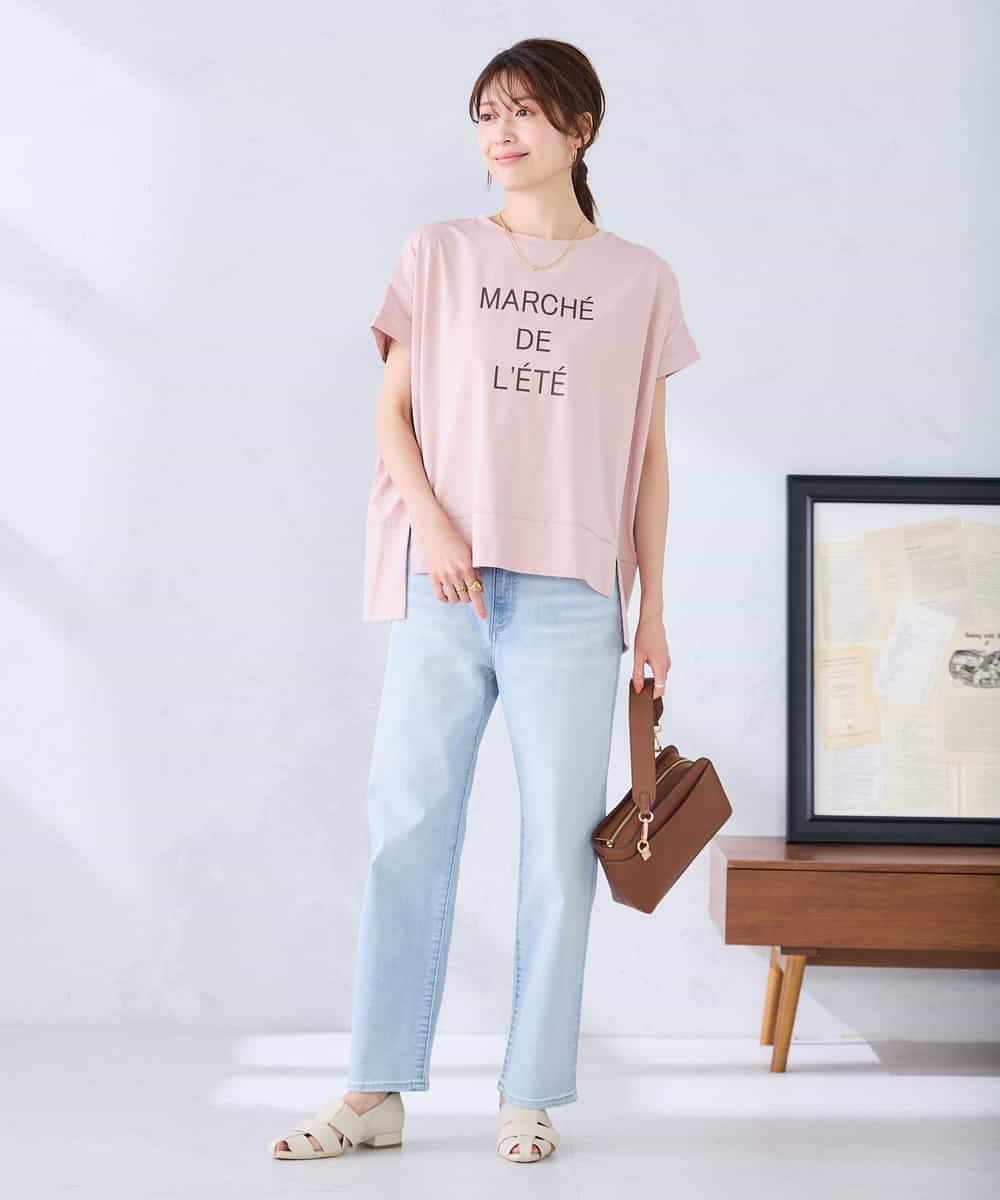 K2KGD39035 a.v.v(アー・ヴェ・ヴェ) ゆるプリントTシャツ ダークグレー（ロゴ）