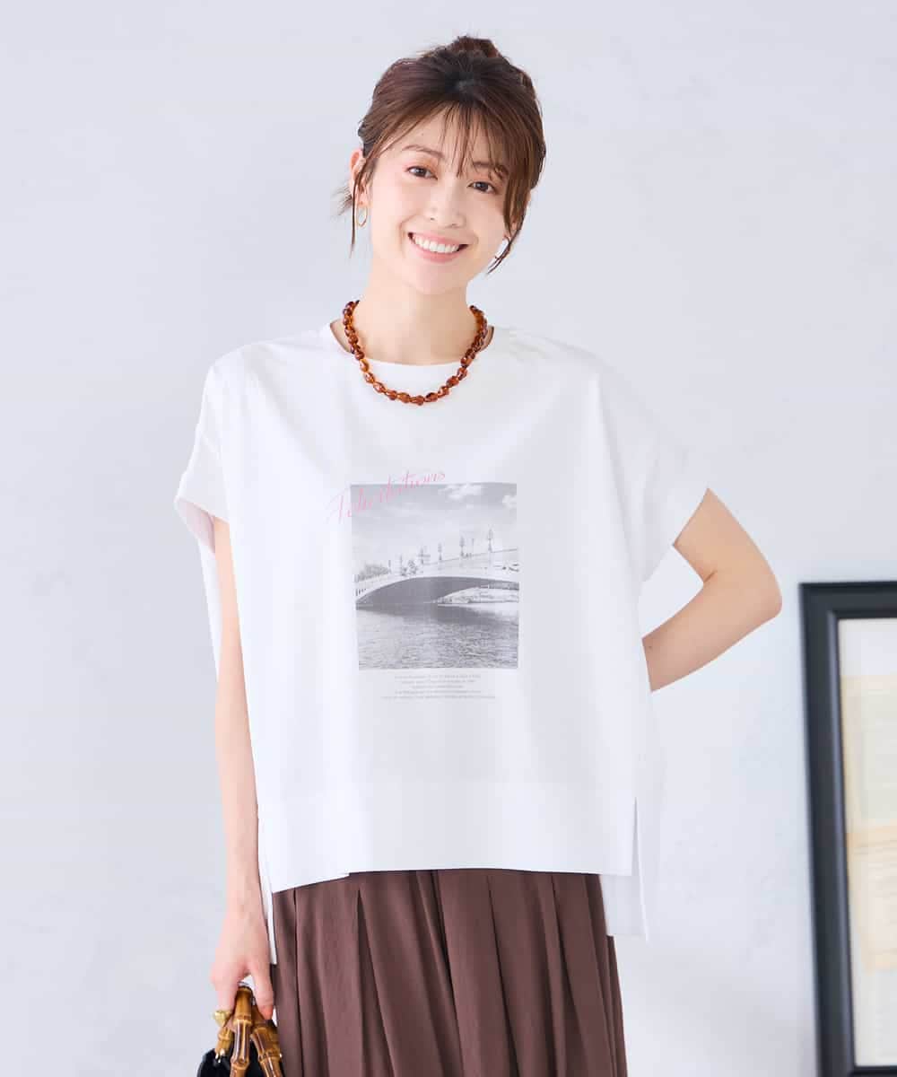 K2KGD39035 a.v.v(アー・ヴェ・ヴェ) ゆるプリントTシャツ ダークグレー（ロゴ）