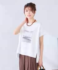 K2KGD39035 a.v.v(アー・ヴェ・ヴェ) ゆるプリントTシャツ ダークグレー（ロゴ）