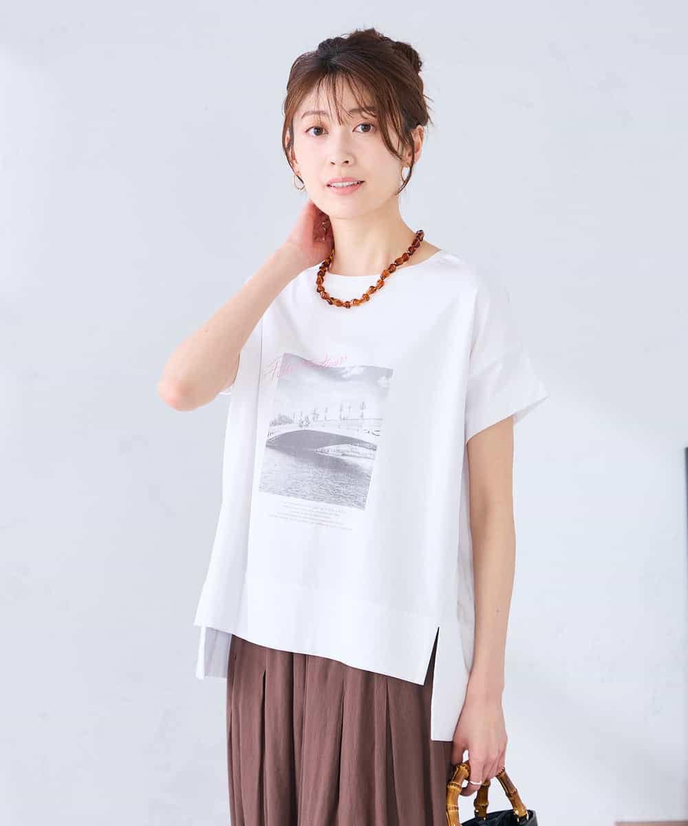 K2KGD39035 a.v.v(アー・ヴェ・ヴェ) ゆるプリントTシャツ ダークグレー（ロゴ）