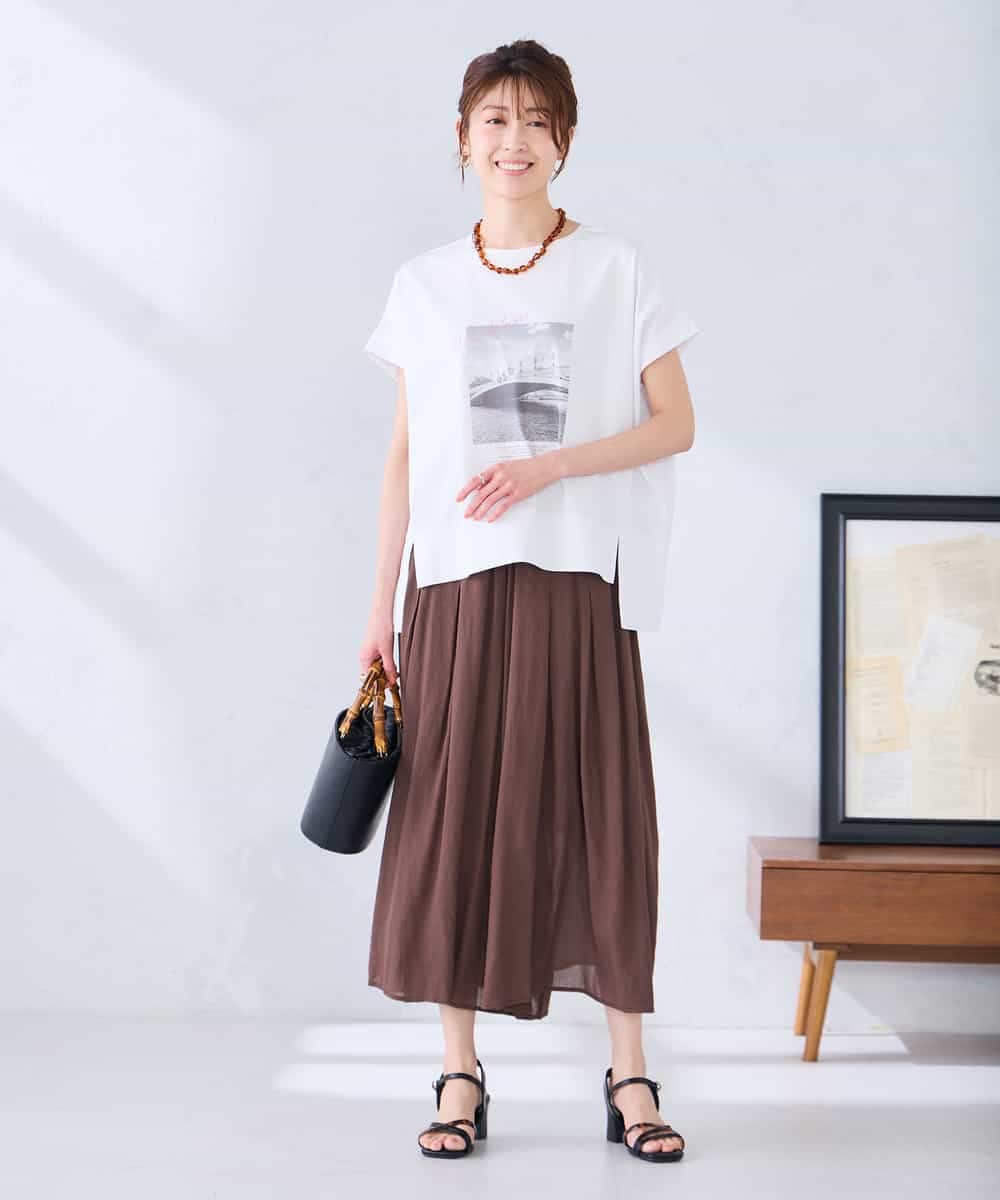 K2KGD39035 a.v.v(アー・ヴェ・ヴェ) ゆるプリントTシャツ ダークグレー（ロゴ）