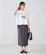 K2KGD39035 a.v.v(アー・ヴェ・ヴェ) ゆるプリントTシャツ ダークグレー（ロゴ）