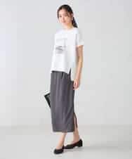 K2KGD39035 a.v.v(アー・ヴェ・ヴェ) ゆるプリントTシャツ ダークグレー（ロゴ）