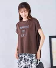 K2KGD39035 a.v.v(アー・ヴェ・ヴェ) ゆるプリントTシャツ ダークグレー（ロゴ）