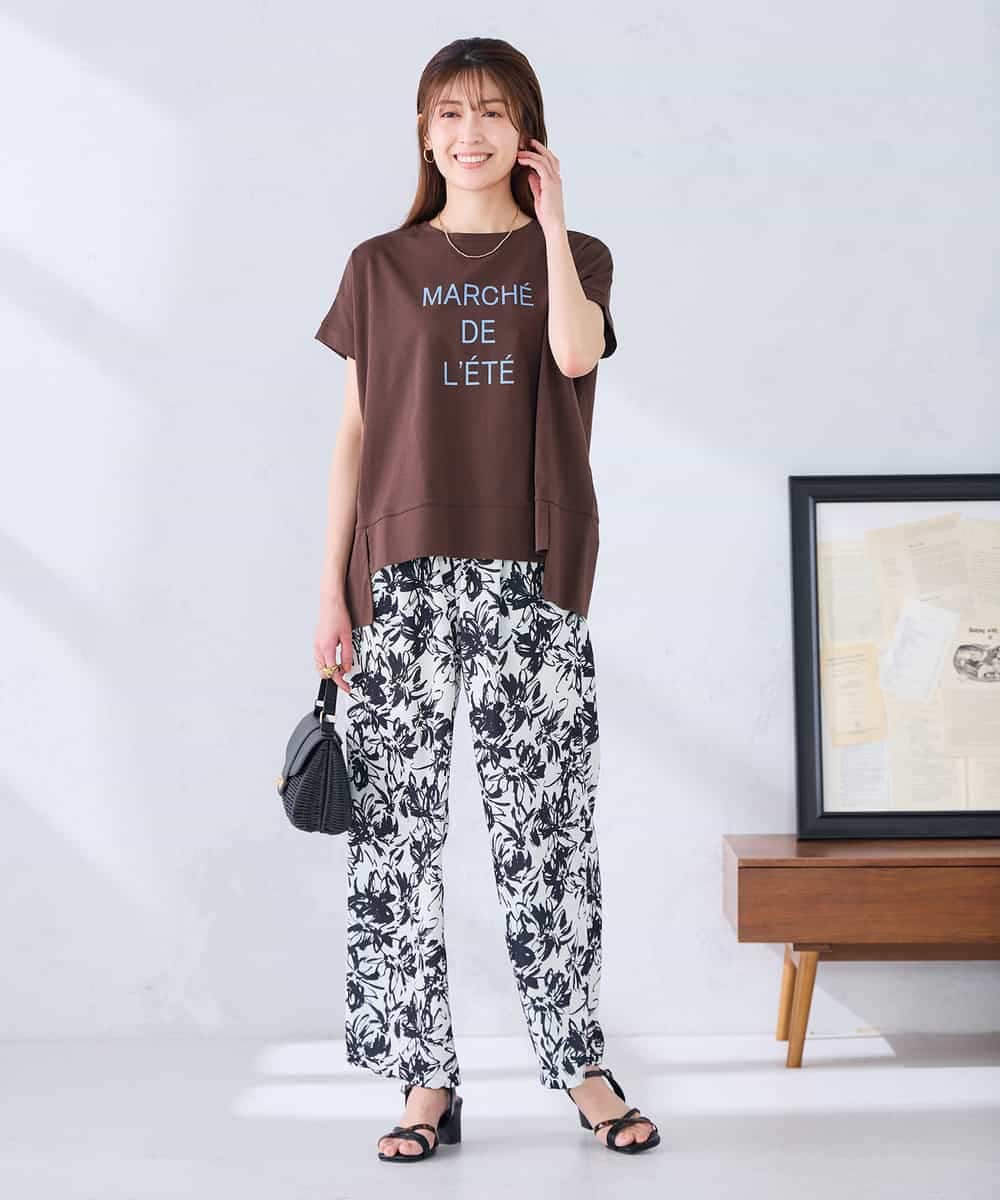 K2KGD39035 a.v.v(アー・ヴェ・ヴェ) ゆるプリントTシャツ ダークグレー（ロゴ）