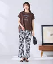 K2KGD39035 a.v.v(アー・ヴェ・ヴェ) ゆるプリントTシャツ ダークグレー（ロゴ）