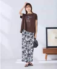 K2KGD39035 a.v.v(アー・ヴェ・ヴェ) ゆるプリントTシャツ ダークグレー（ロゴ）