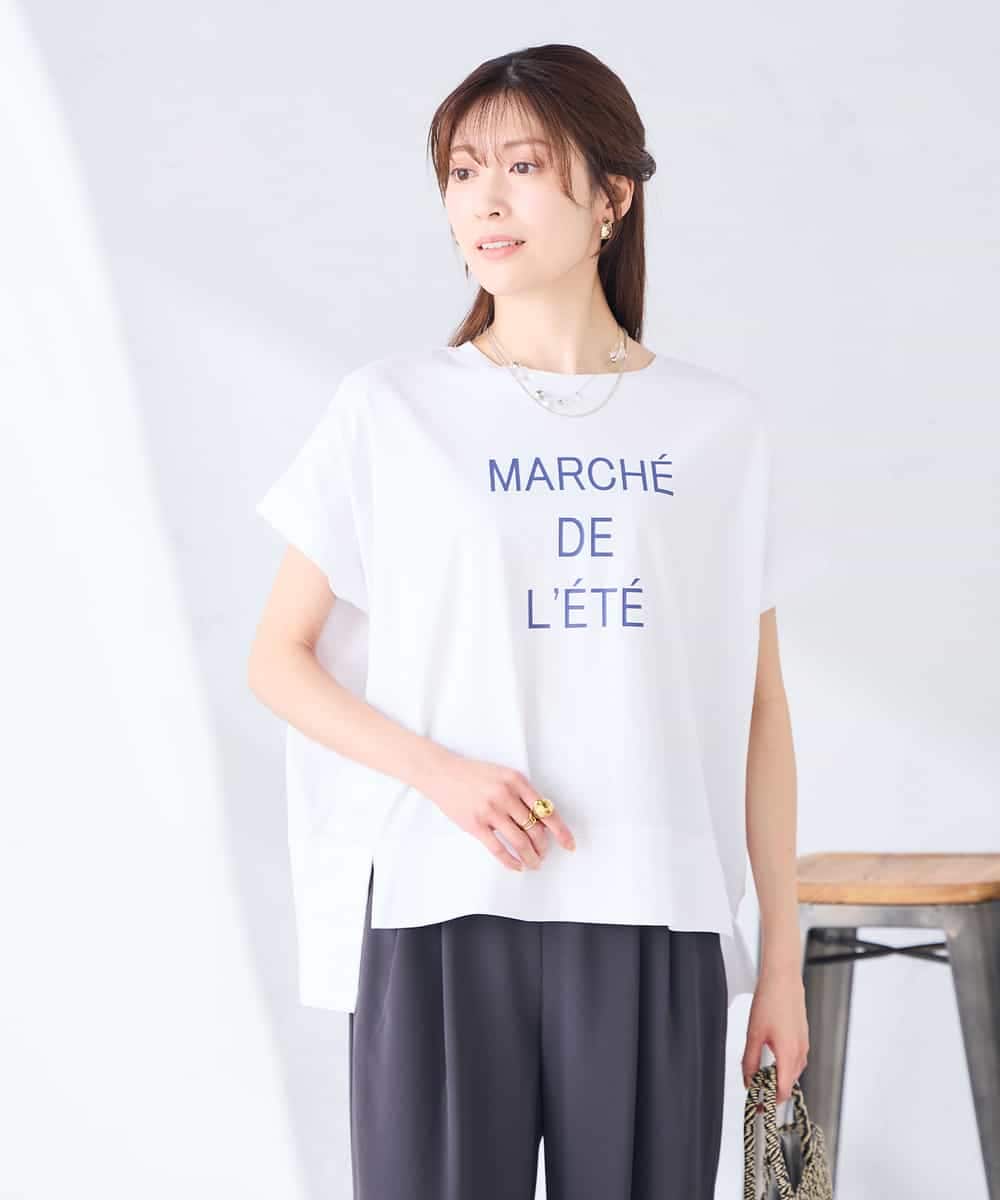 K2KGD39035 a.v.v(アー・ヴェ・ヴェ) ゆるプリントTシャツ ダークグレー（ロゴ）