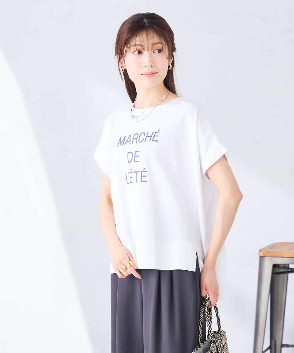 K2KGD39035 a.v.v(アー・ヴェ・ヴェ) ゆるプリントTシャツ ダークグレー（ロゴ）