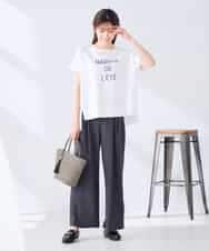 K2KGD39035 a.v.v(アー・ヴェ・ヴェ) ゆるプリントTシャツ ダークグレー（ロゴ）