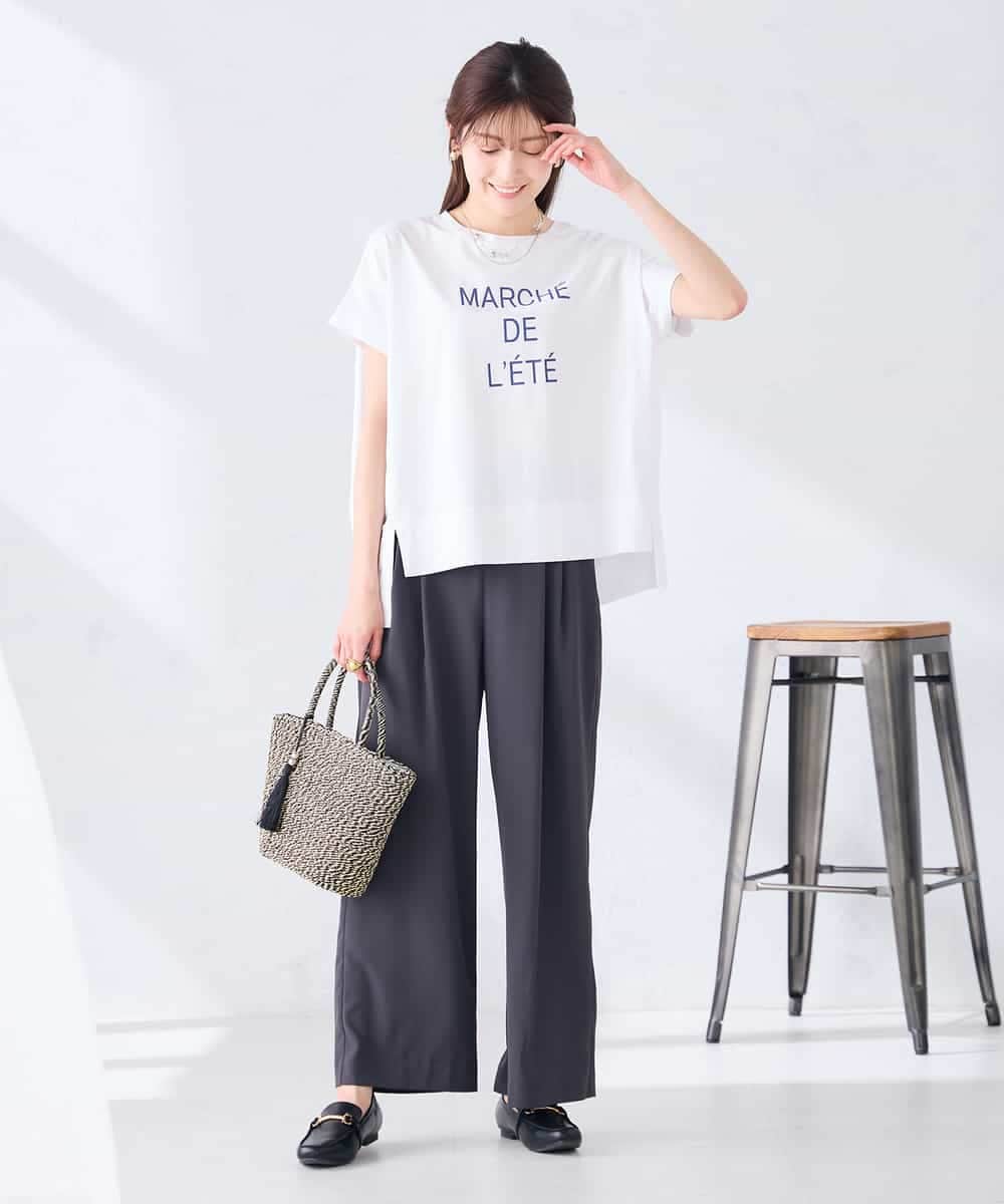 K2KGD39035 a.v.v(アー・ヴェ・ヴェ) ゆるプリントTシャツ ダークグレー（ロゴ）