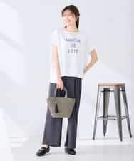 K2KGD39035 a.v.v(アー・ヴェ・ヴェ) ゆるプリントTシャツ ダークグレー（ロゴ）