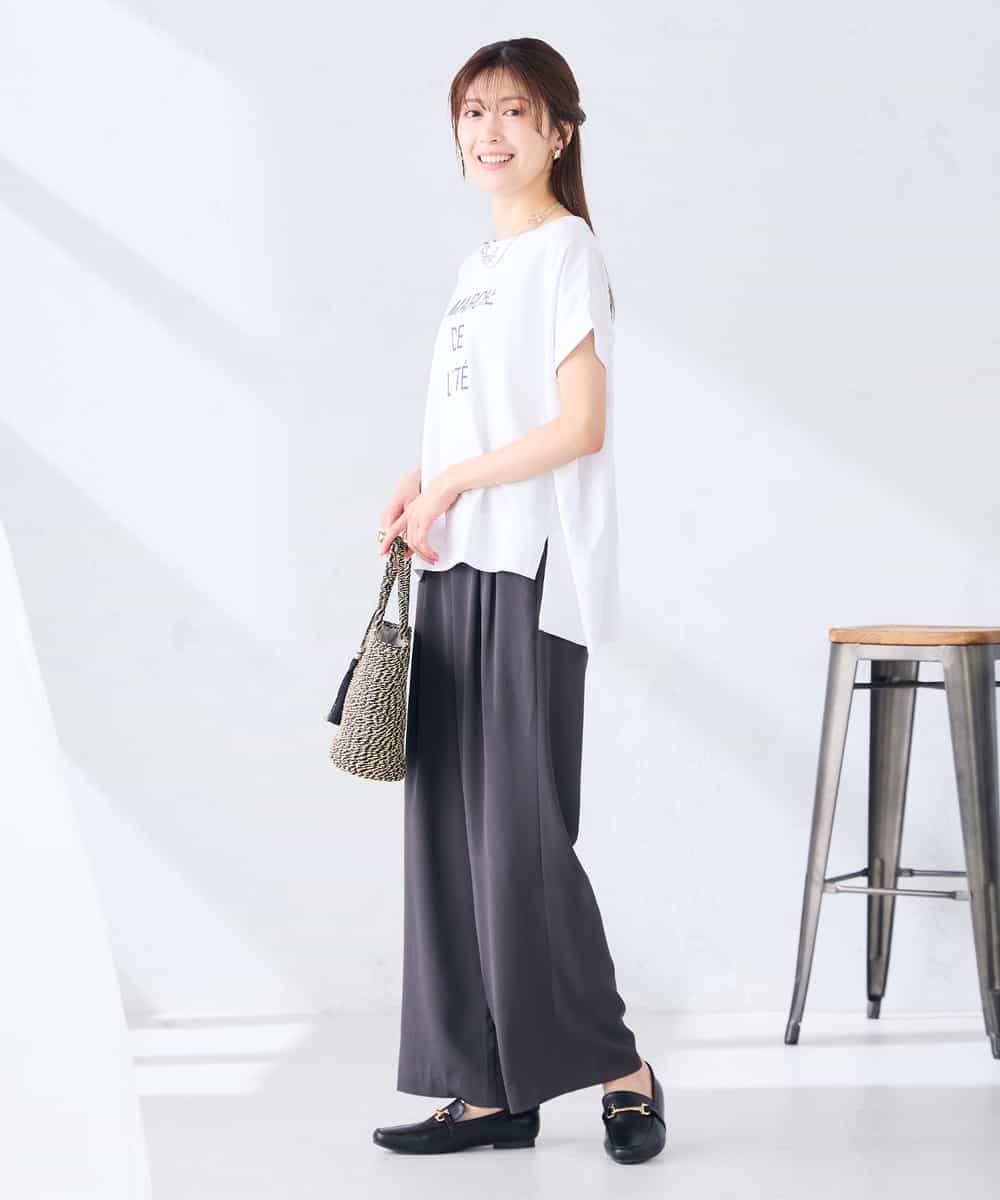 K2KGD39035 a.v.v(アー・ヴェ・ヴェ) ゆるプリントTシャツ ダークグレー（ロゴ）