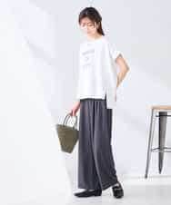 K2KGD39035 a.v.v(アー・ヴェ・ヴェ) ゆるプリントTシャツ ダークグレー（ロゴ）