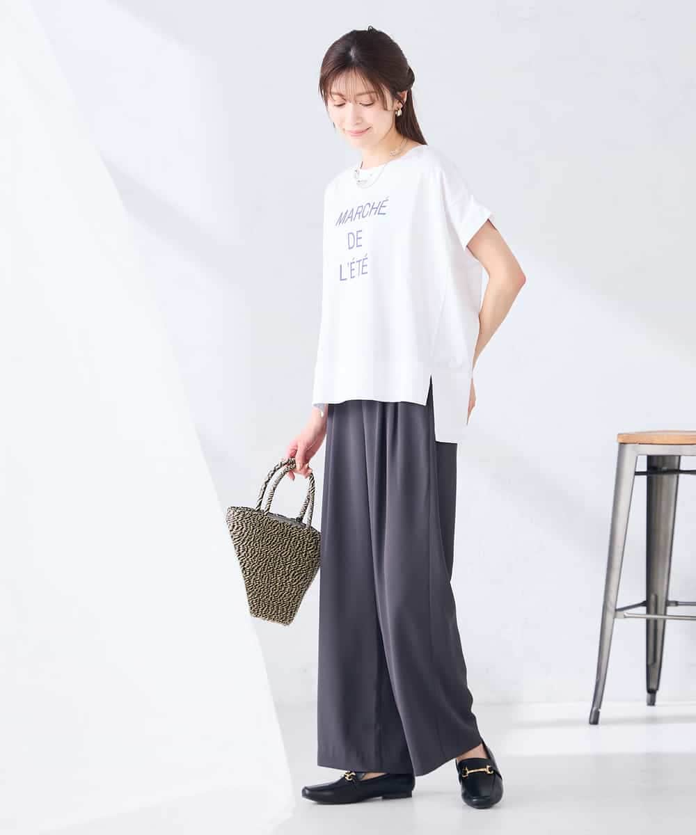 K2KGD39035 a.v.v(アー・ヴェ・ヴェ) ゆるプリントTシャツ ダークグレー（ロゴ）