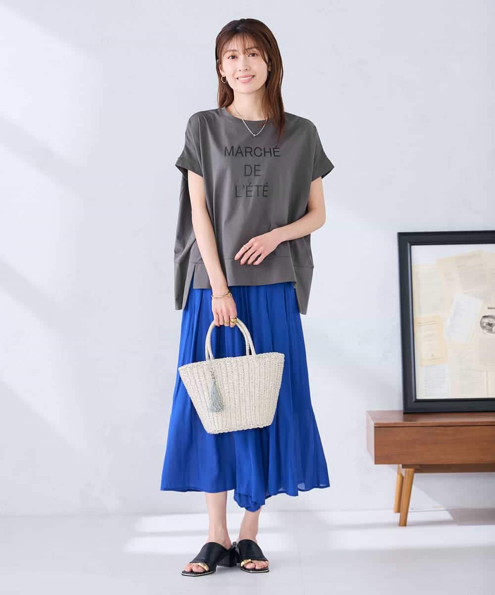 K2KGD39035 a.v.v(アー・ヴェ・ヴェ) ゆるプリントTシャツ ダークグレー（ロゴ）